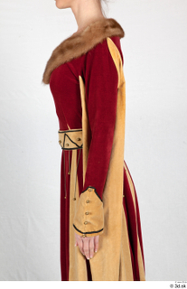  Photos Medieval Queen in dress 1 Medieval Queen Medieval clothing Red dress with fur upper body 0004.jpg